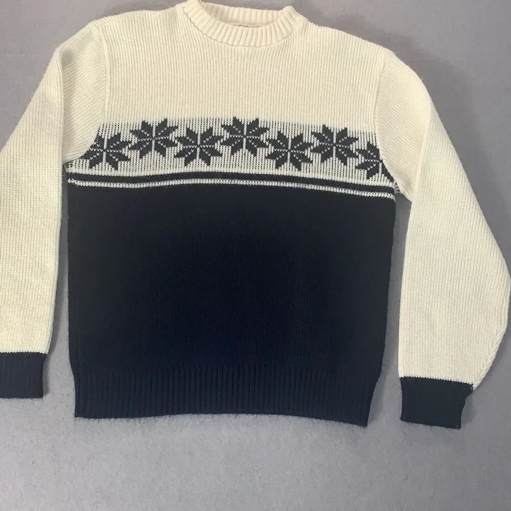 Vintage Kingsport Men’s Acrylic Sweater Size XL Cream‎ Blue